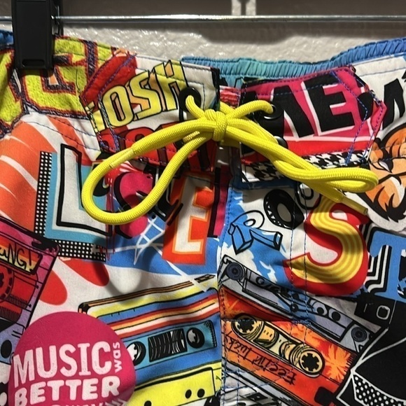 Bang Men SUPER POP RESORT SHORTS Retro 90’s Y2K Zip Pockets Size Medium Beachy - Picture 3 of 13